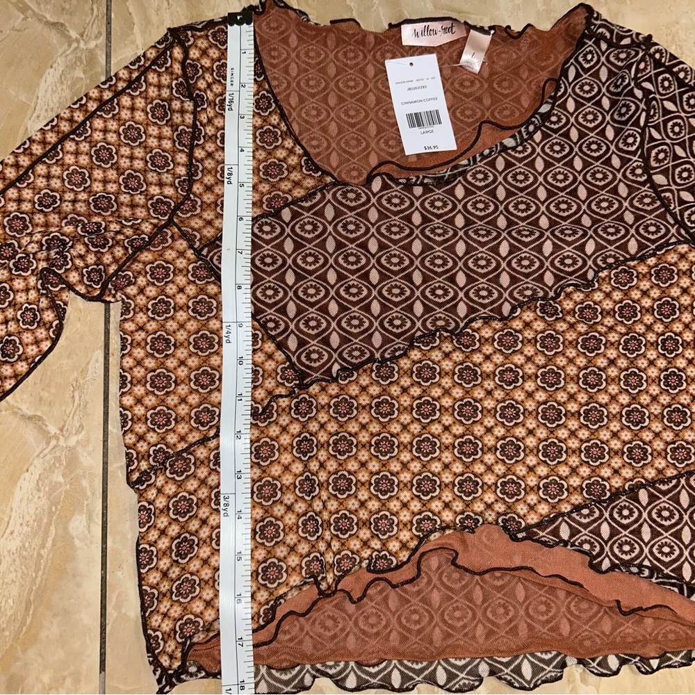 Nwt Patchwork Mesh Whimsigoth Top - image 6